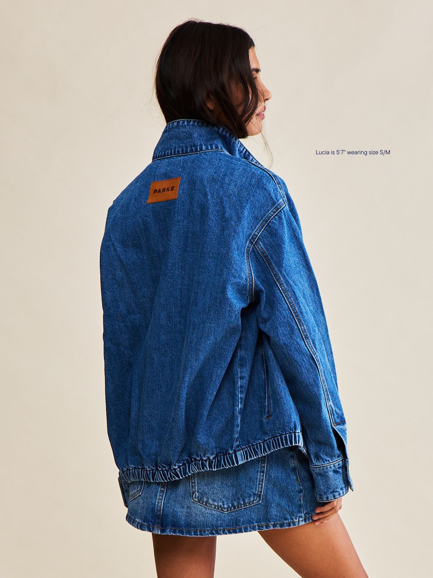 bomber jacket -medium wash