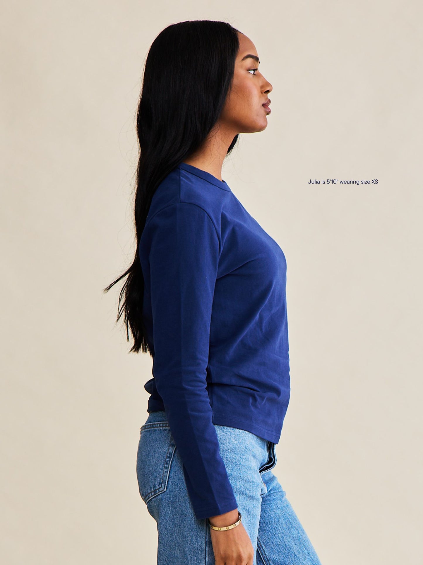 long sleeve core shirt -navy