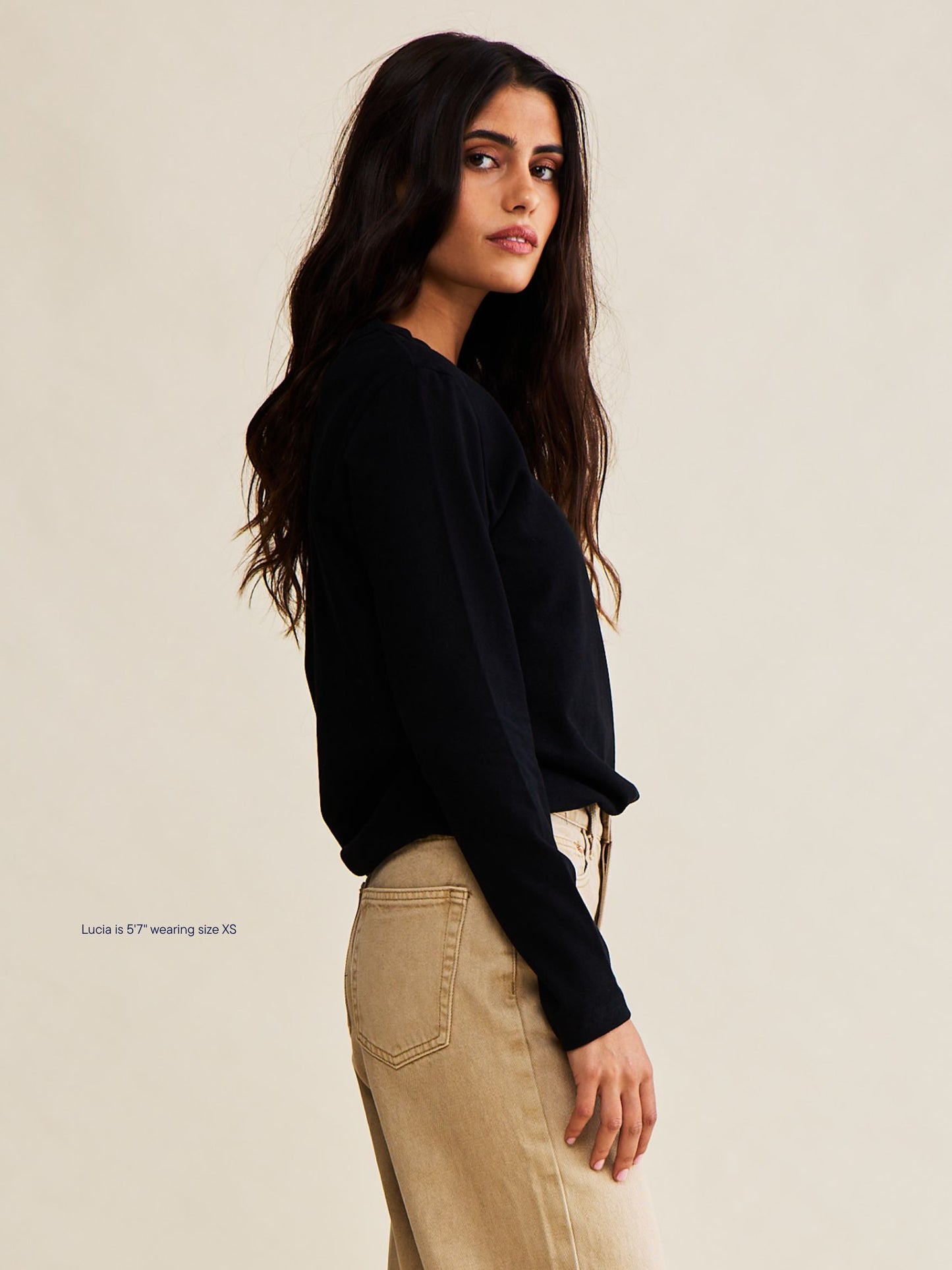 long sleeve core shirt -black