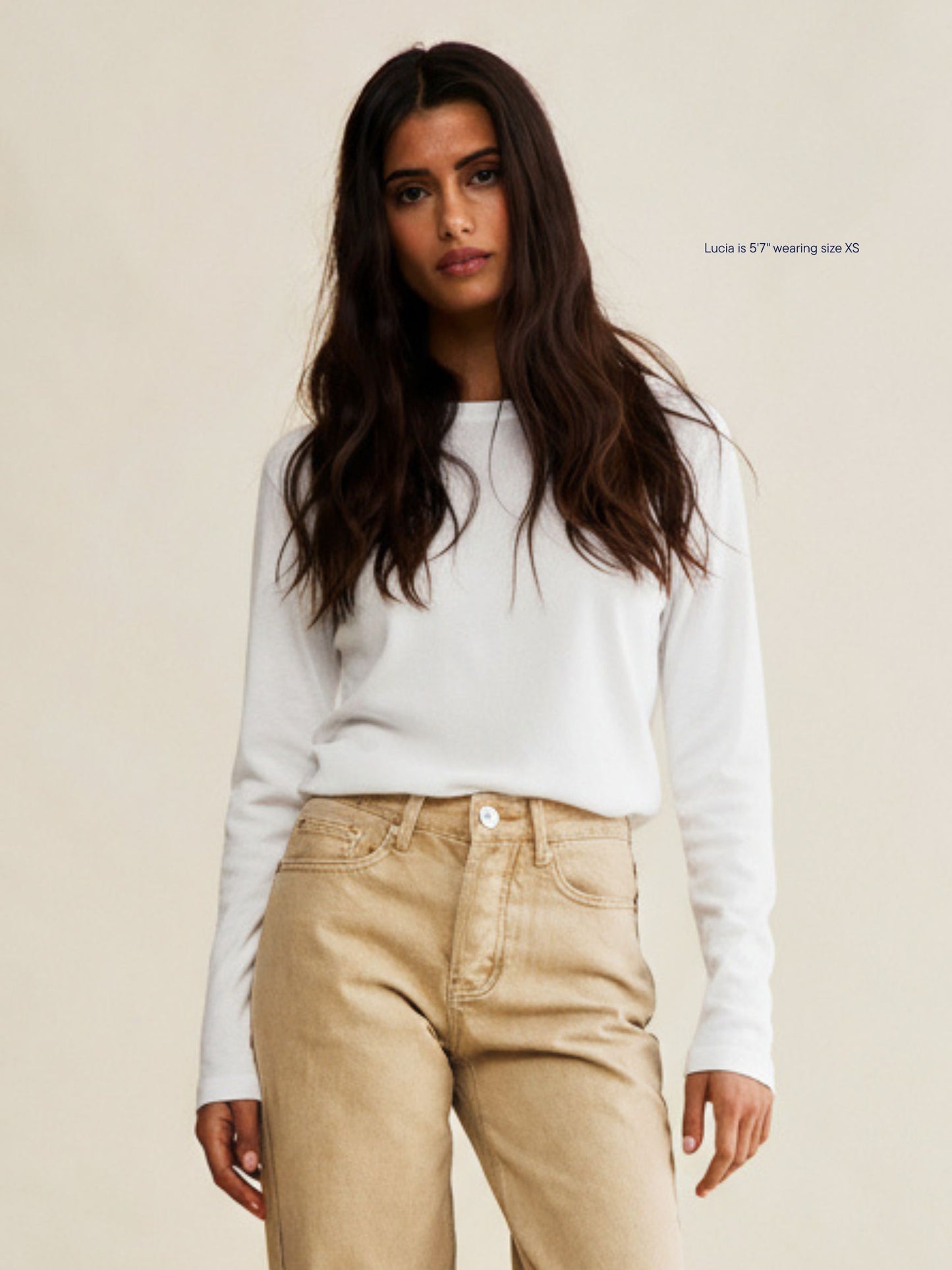 long sleeve core shirt -white