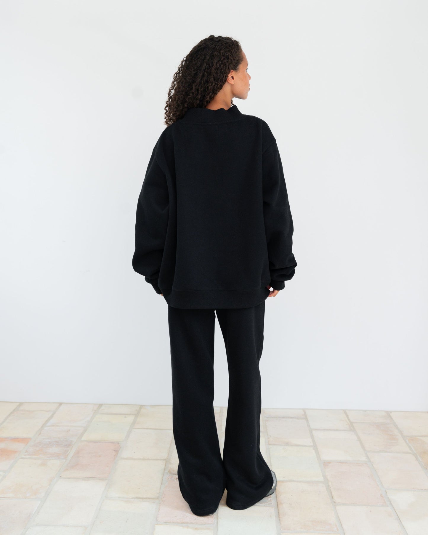 Varsity Mockneck - Black + Yellow