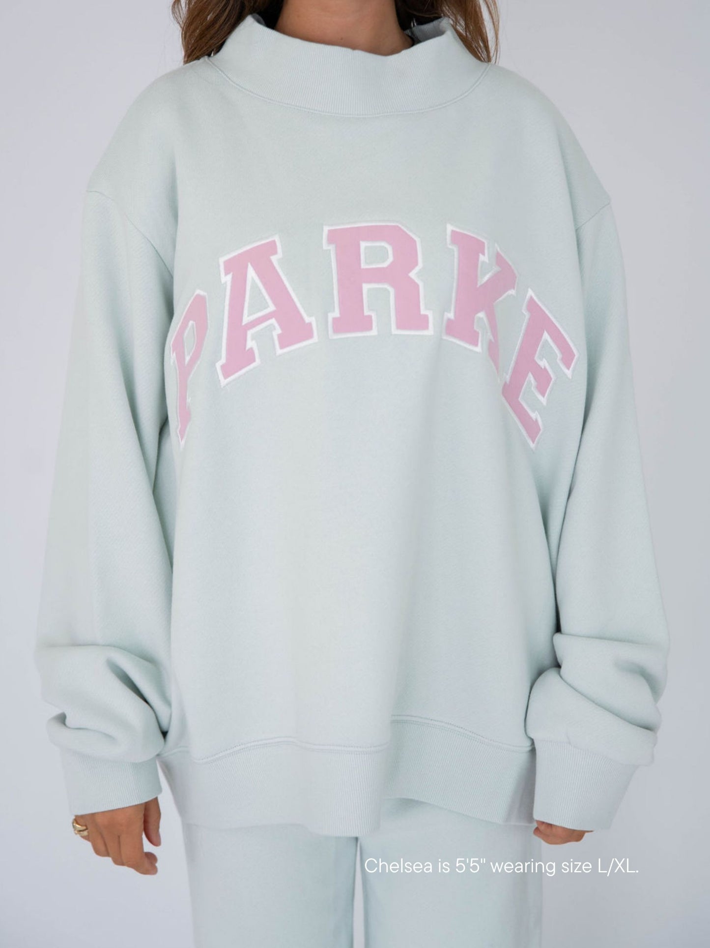 varsity mockneck -something blue + sprinkle
