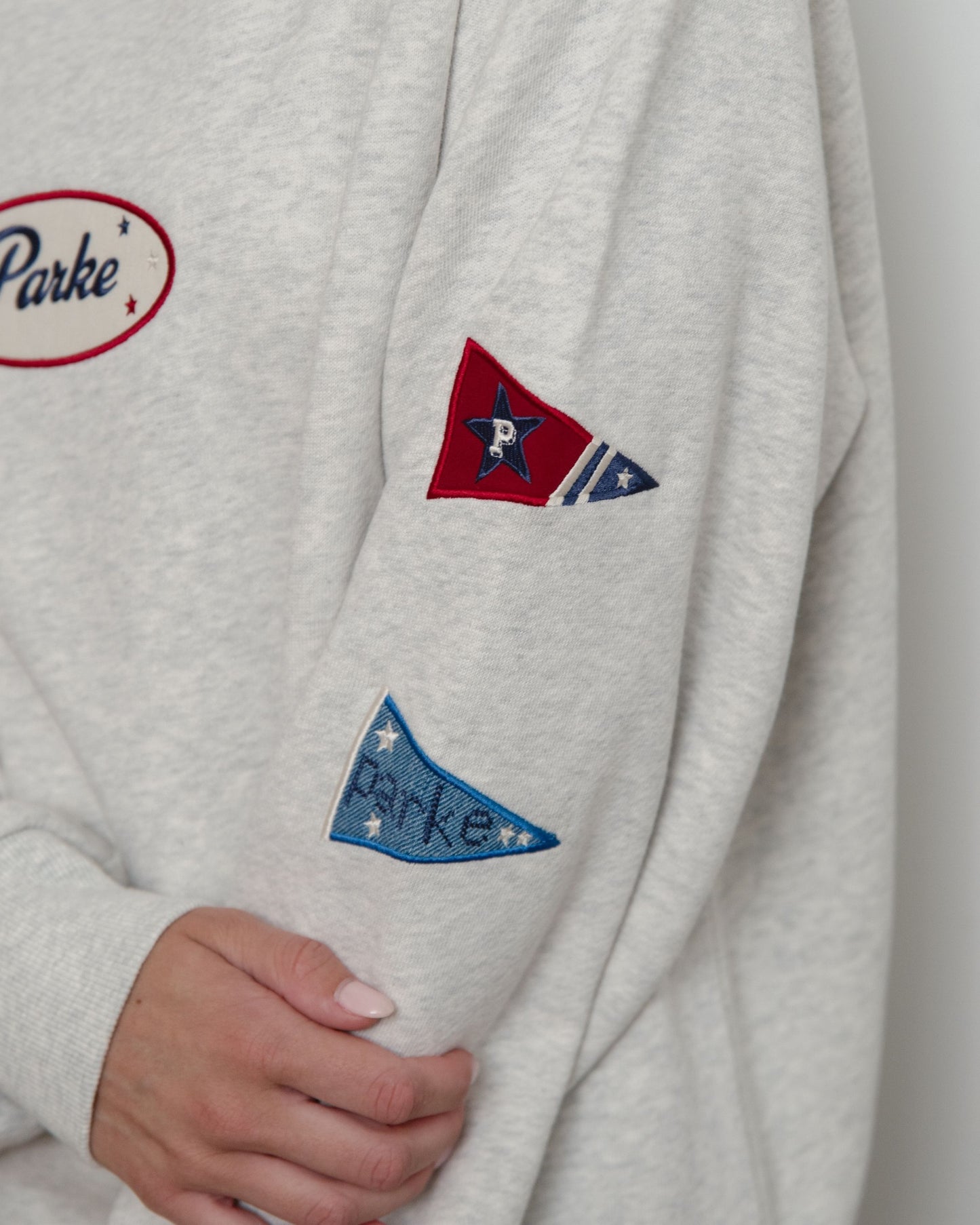 Flagship Mockneck - Heather Grey Patch