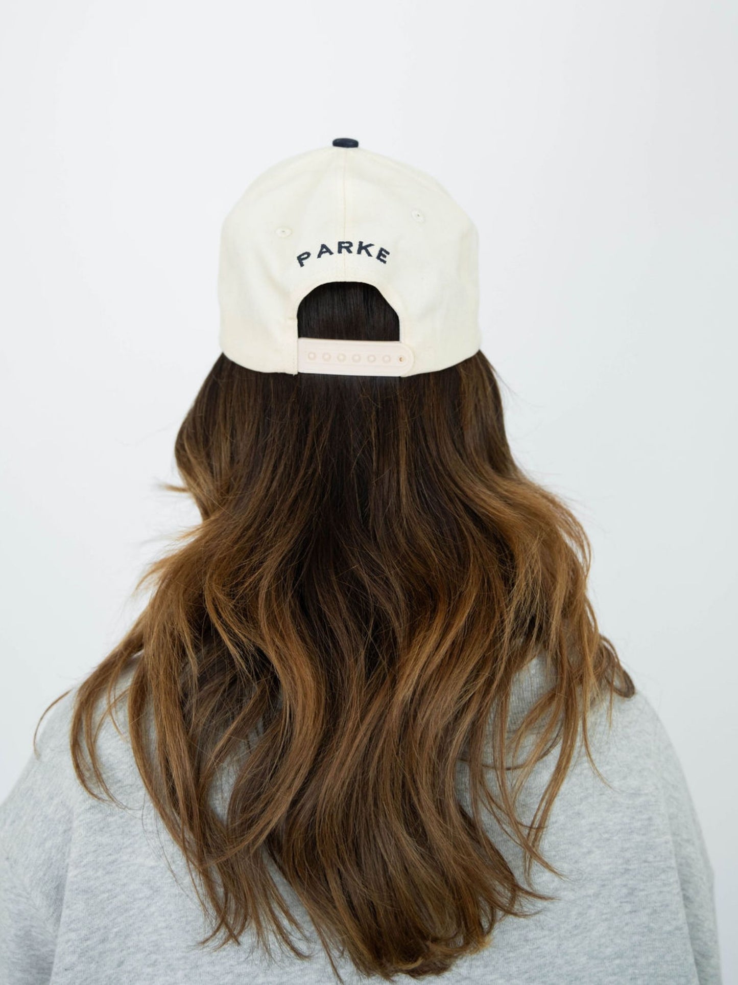 birthday flag hat -cream + navy
