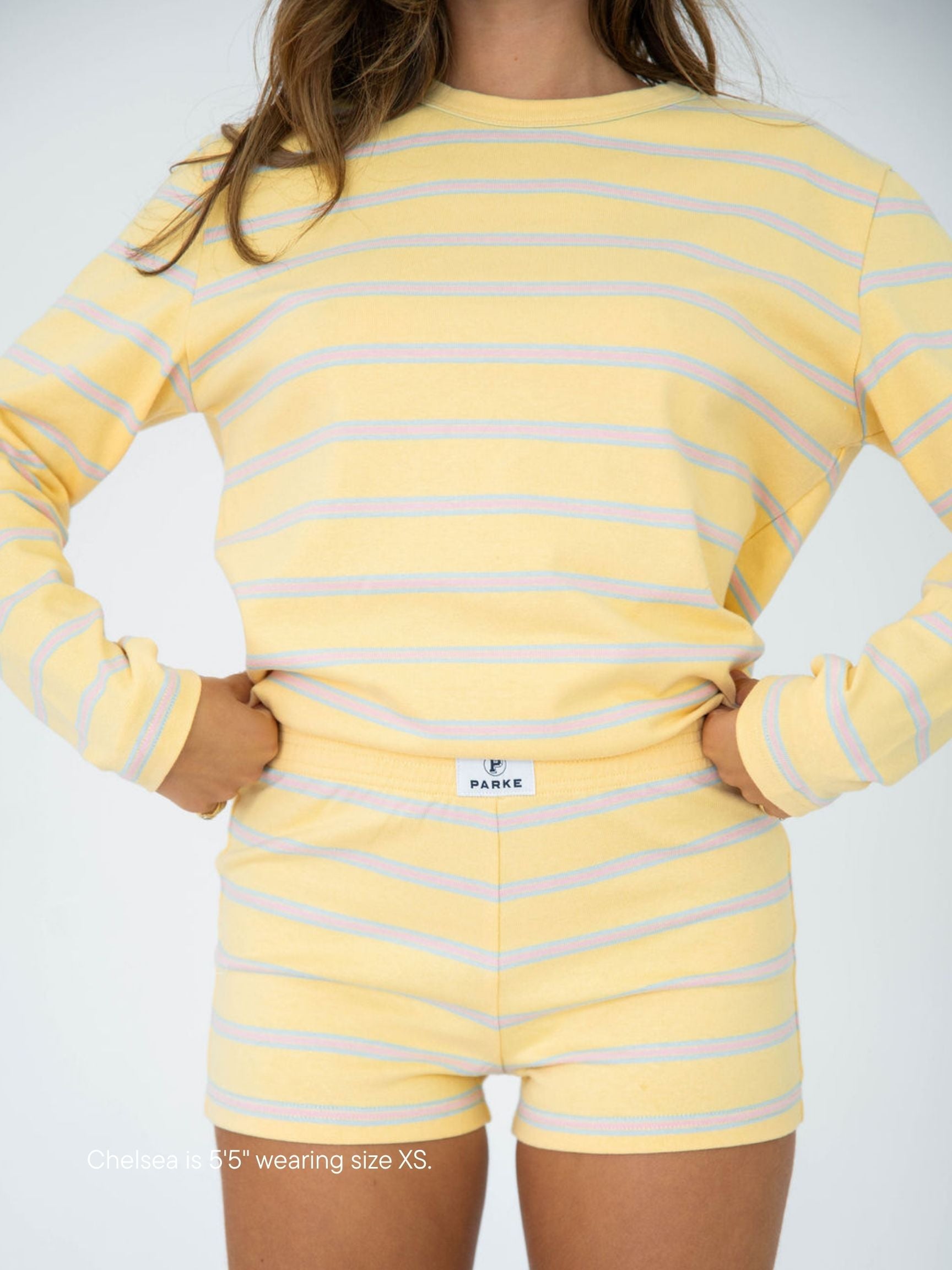 cotton mini short -birthday stripe