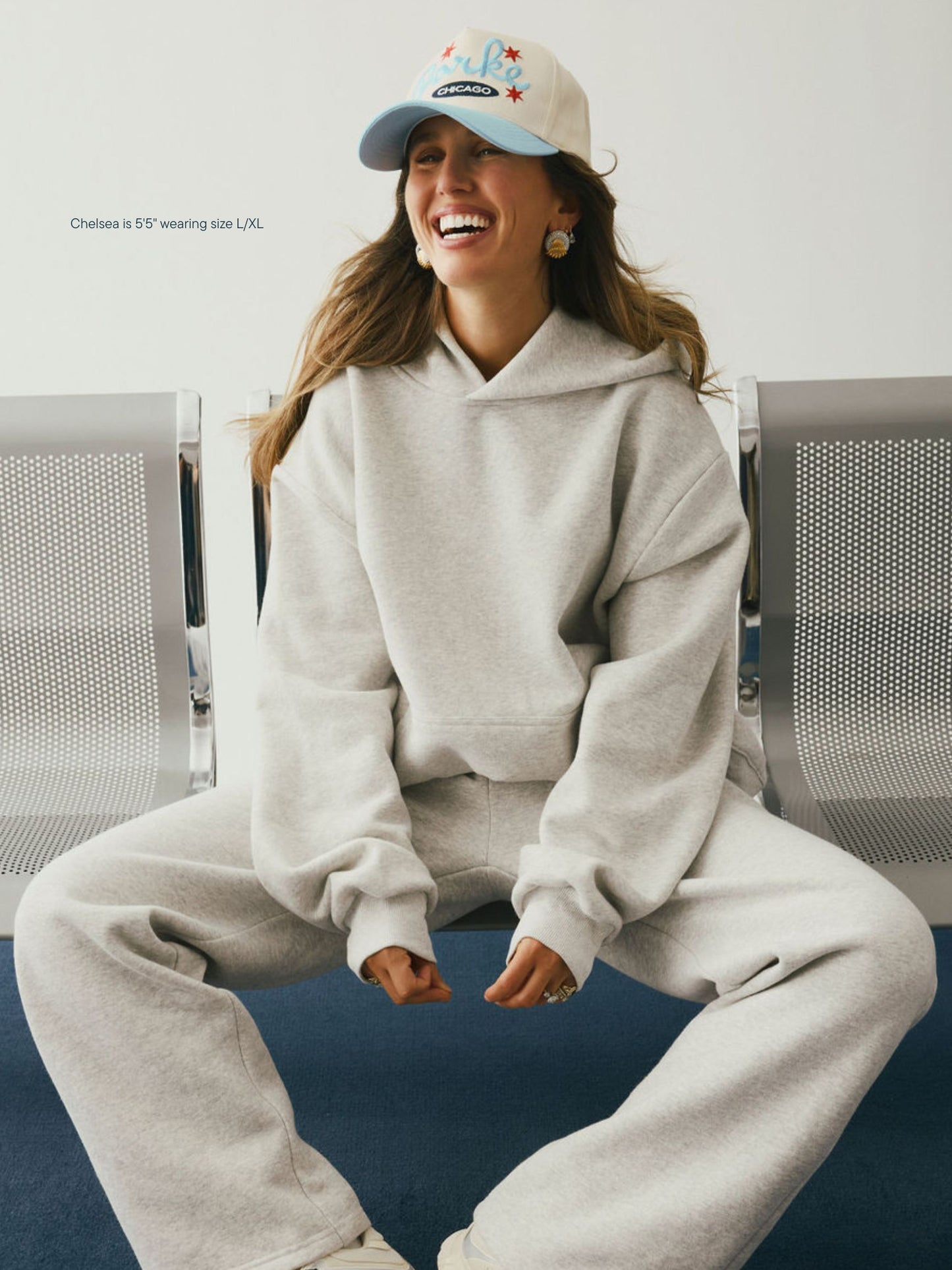 girl wearing Cities Graphic Hoodie -chicago