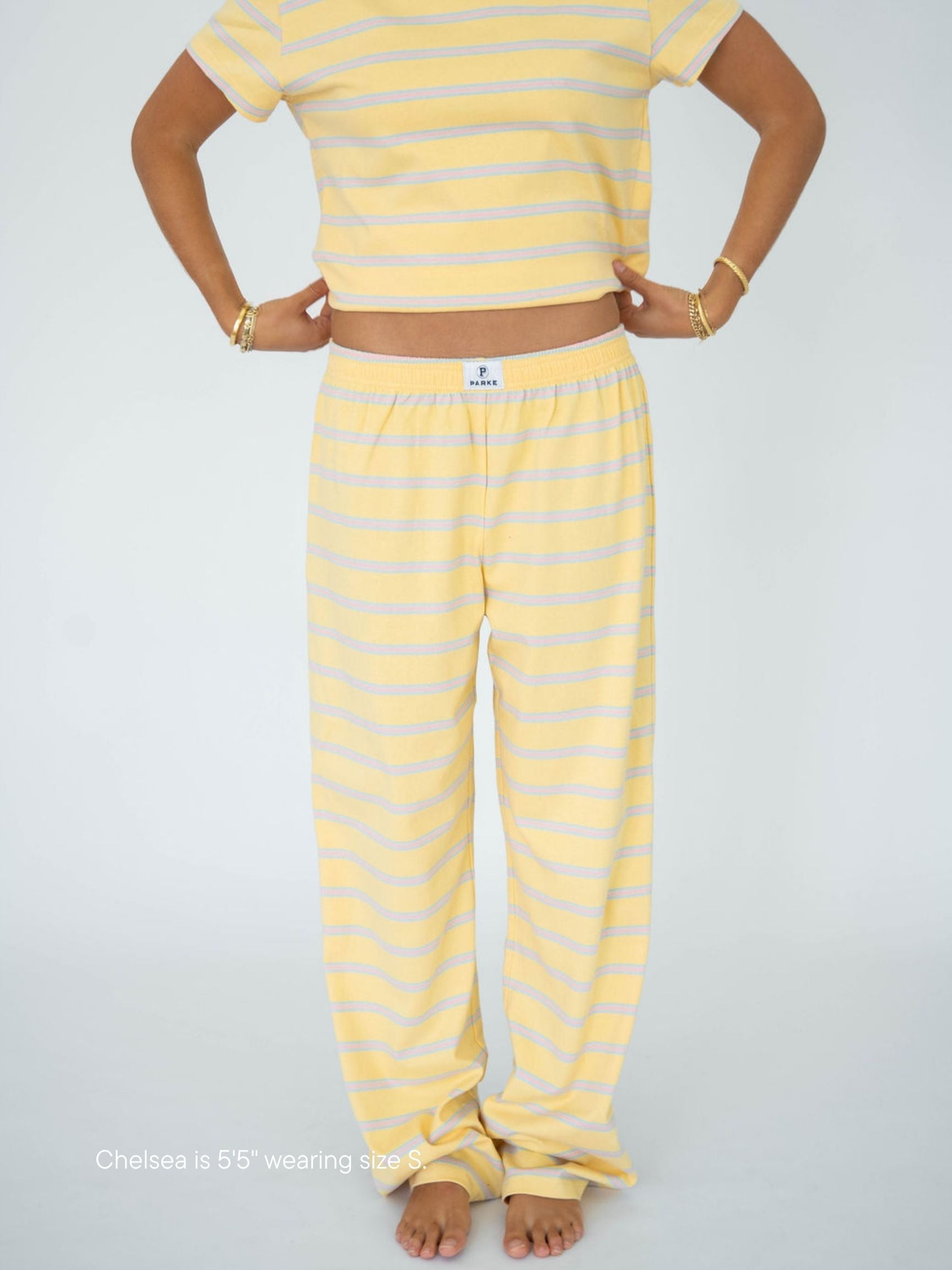 striped cotton boxer pants -birthday stripe