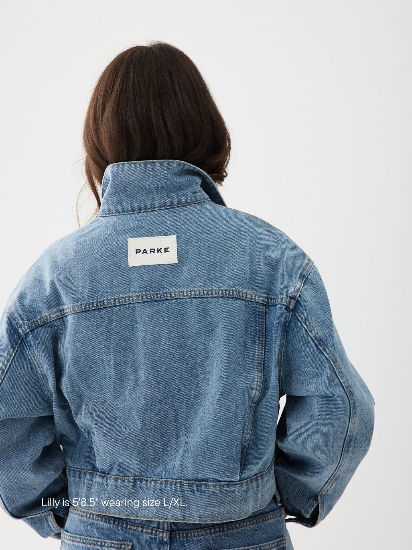 adjustable denim jacket -vintage wash