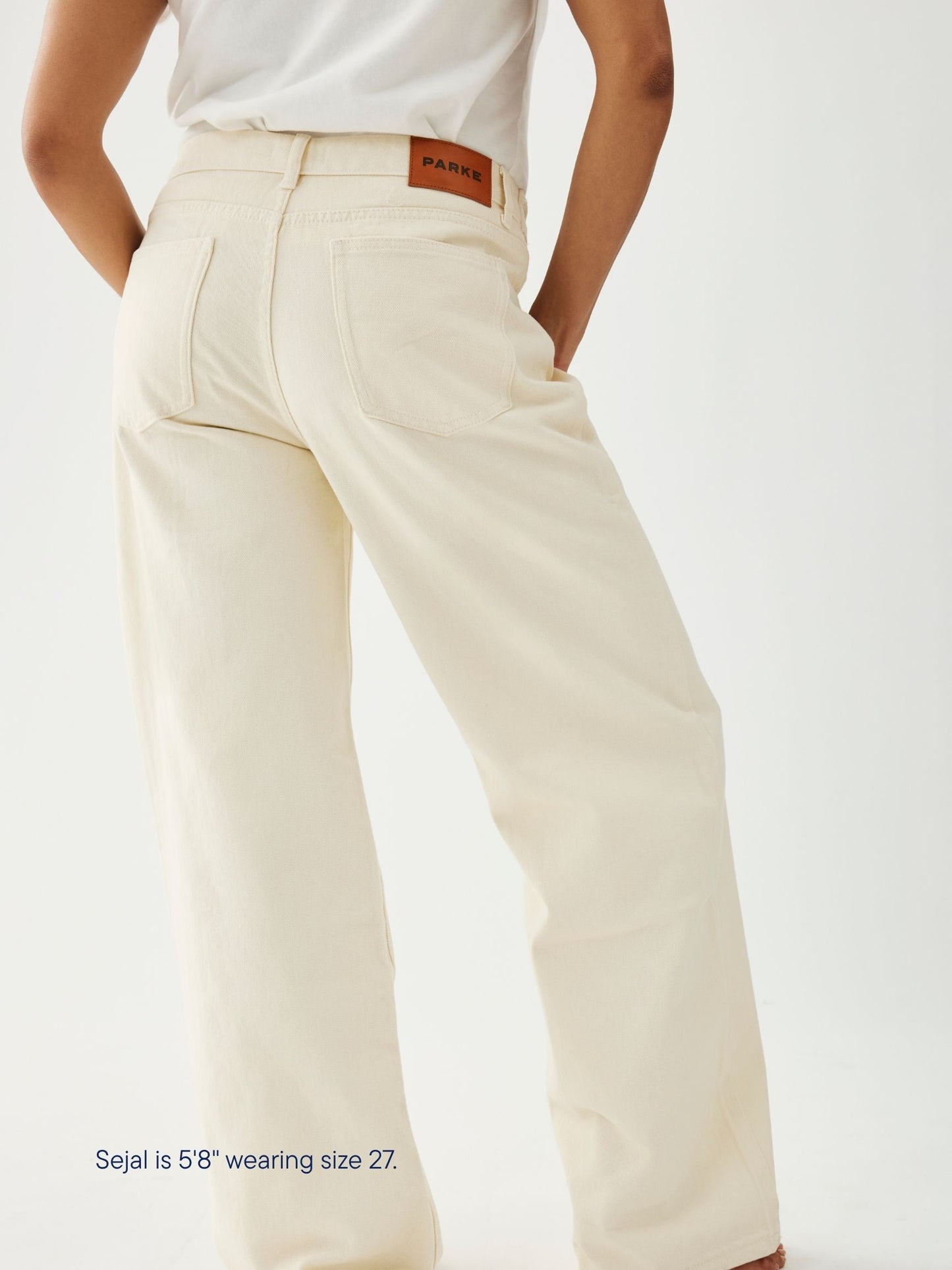 adjustable jean -cream