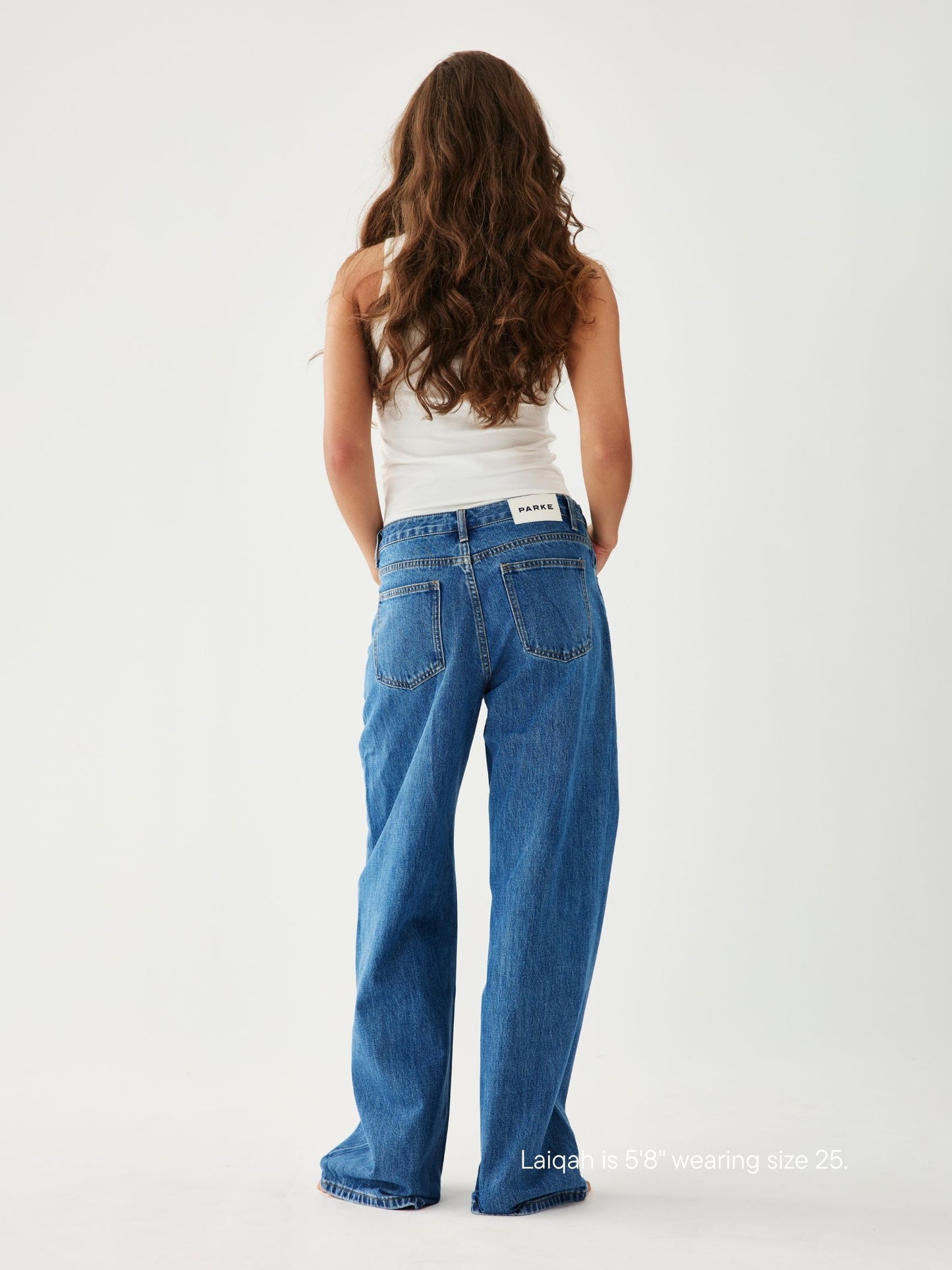 adjustable jean -medium wash