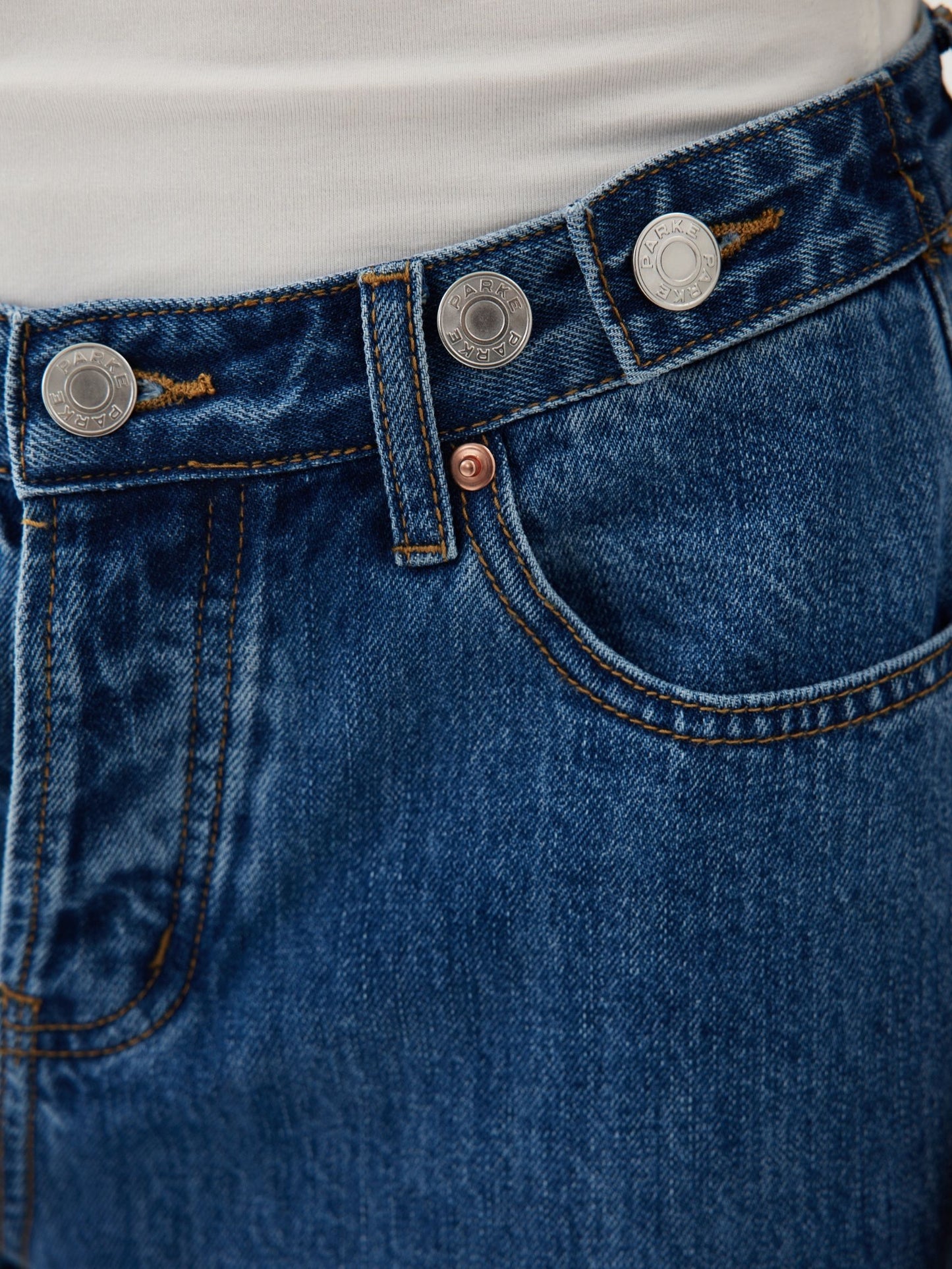 adjustable jean -medium wash