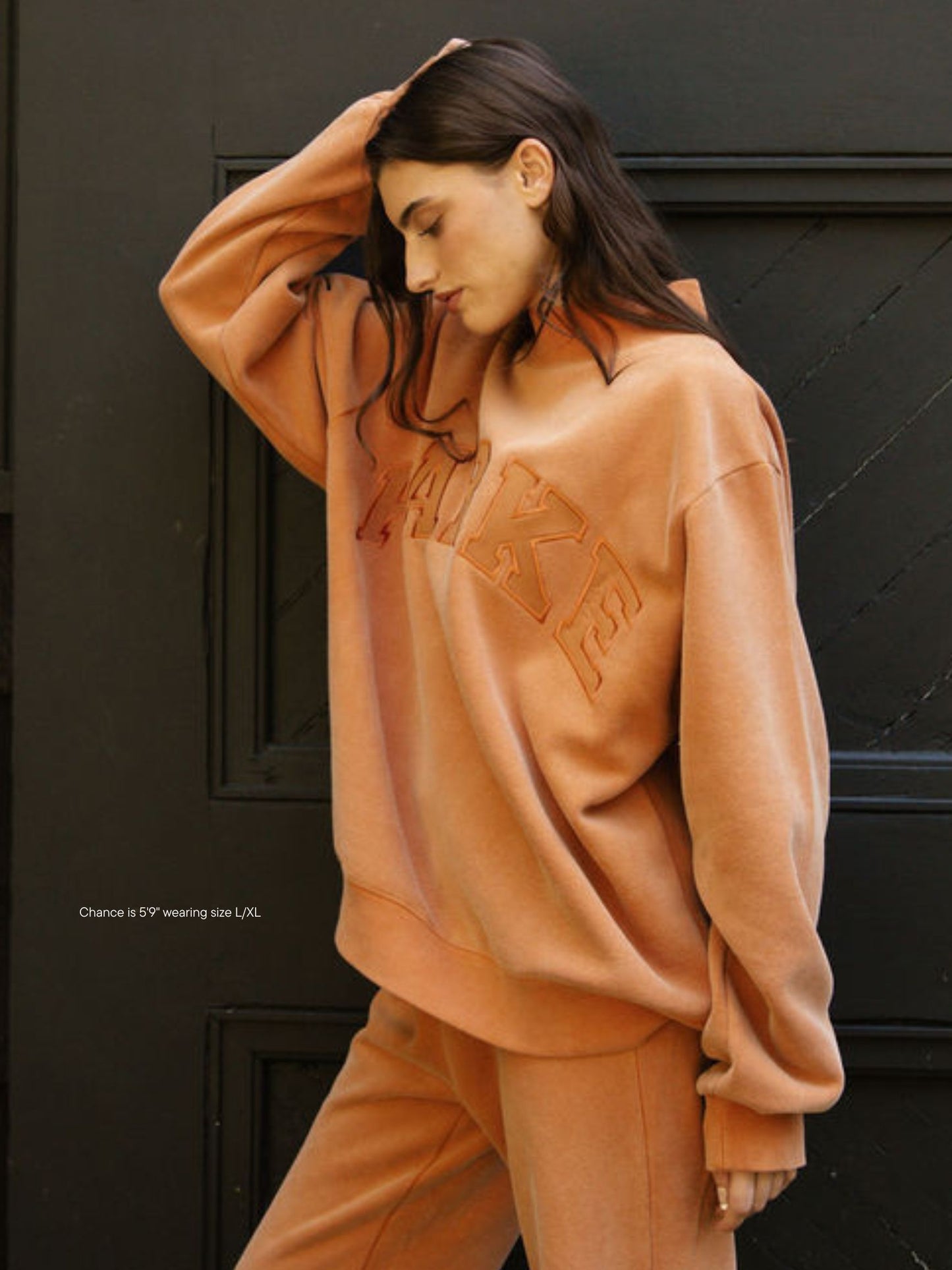 Halloween Varsity Mockneck -acid wash amber + amber