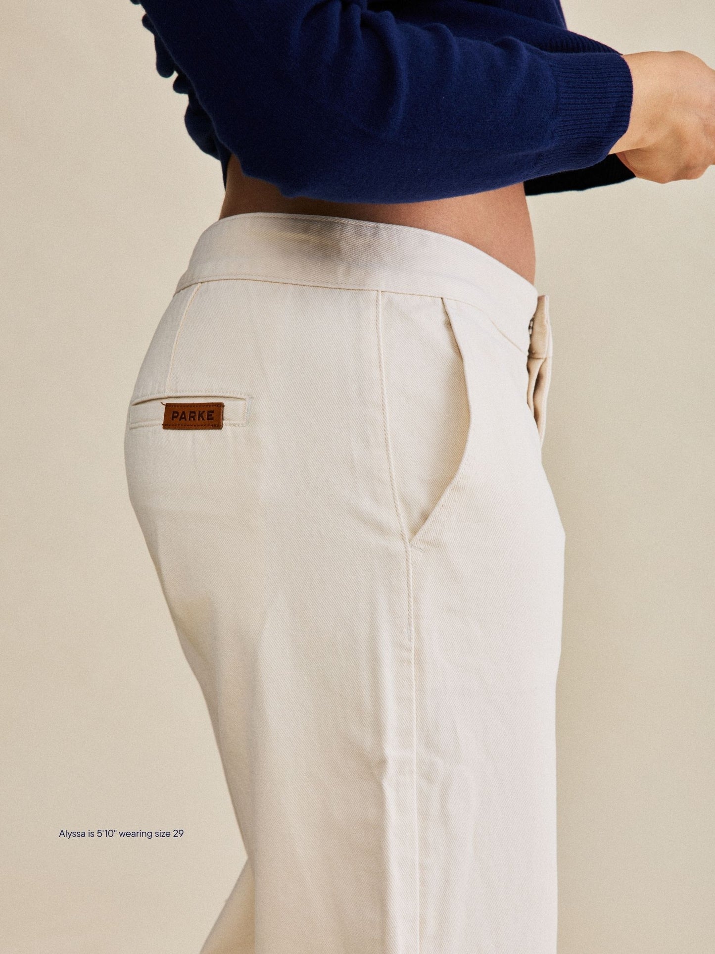 trouser jean -cream