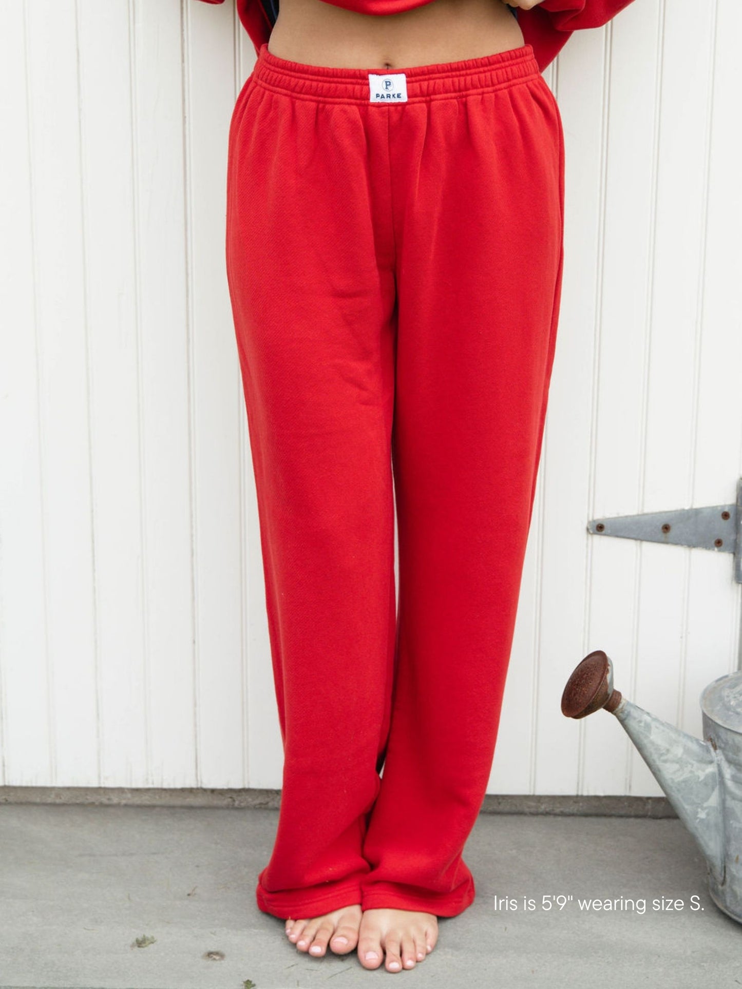 boxer sweatpants -firecracker
