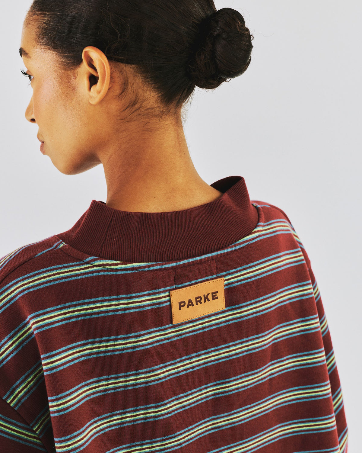 Stripe Mockneck Sweatshirt - Port Stripe