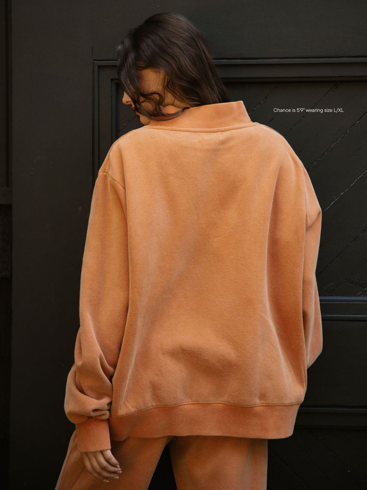 Halloween Varsity Mockneck -acid wash amber + amber