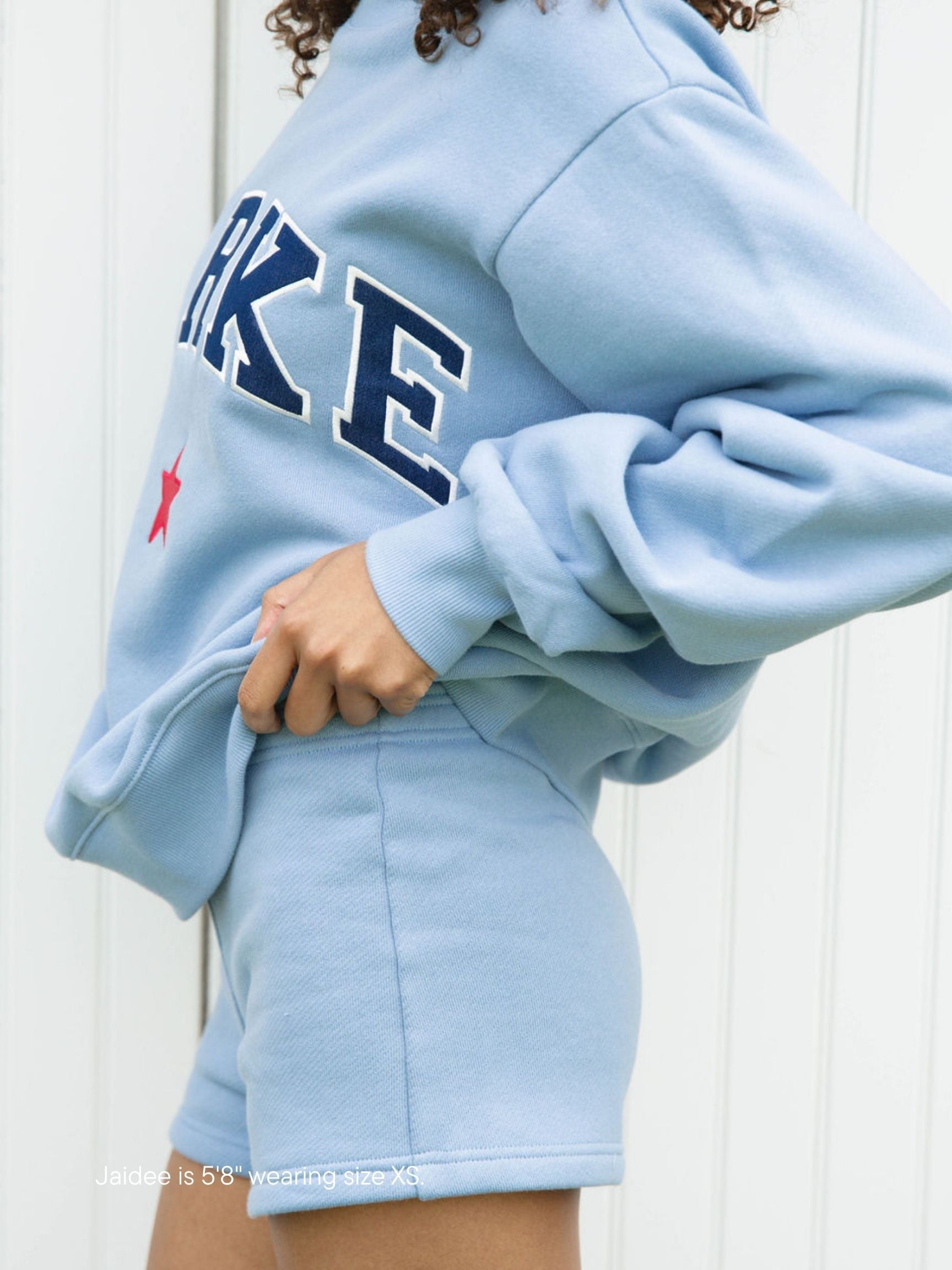 mini sweatshorts -sky