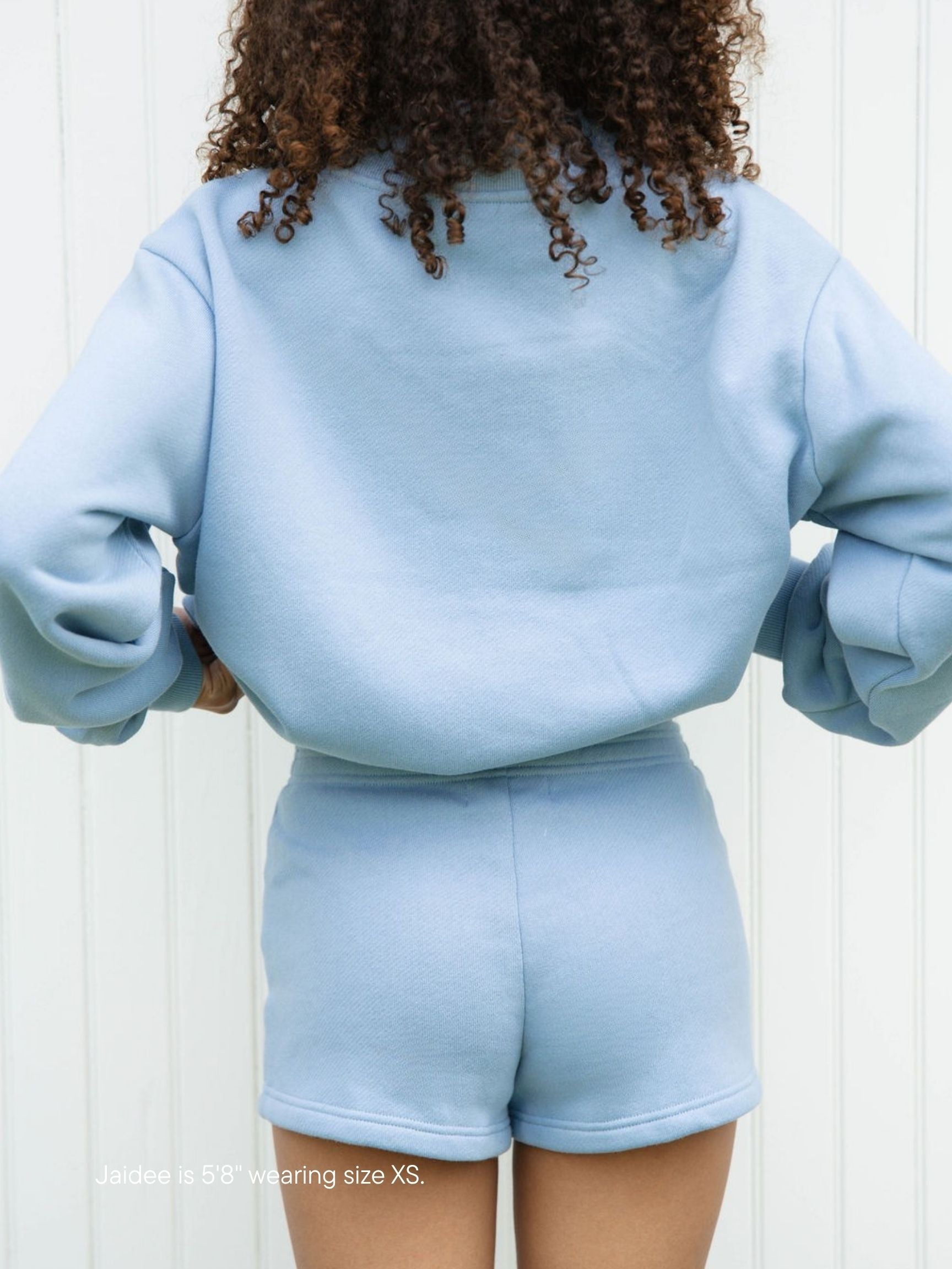 mini sweatshorts -sky