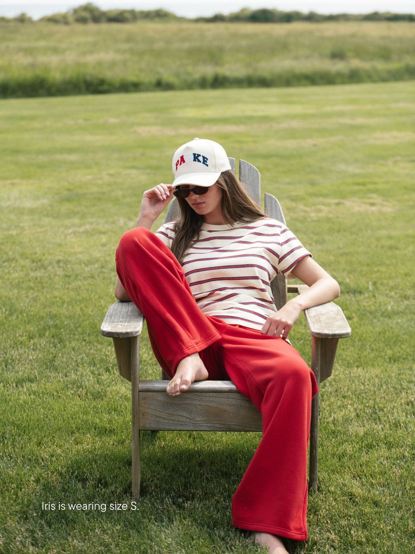 cotton tee -firecracker stripe