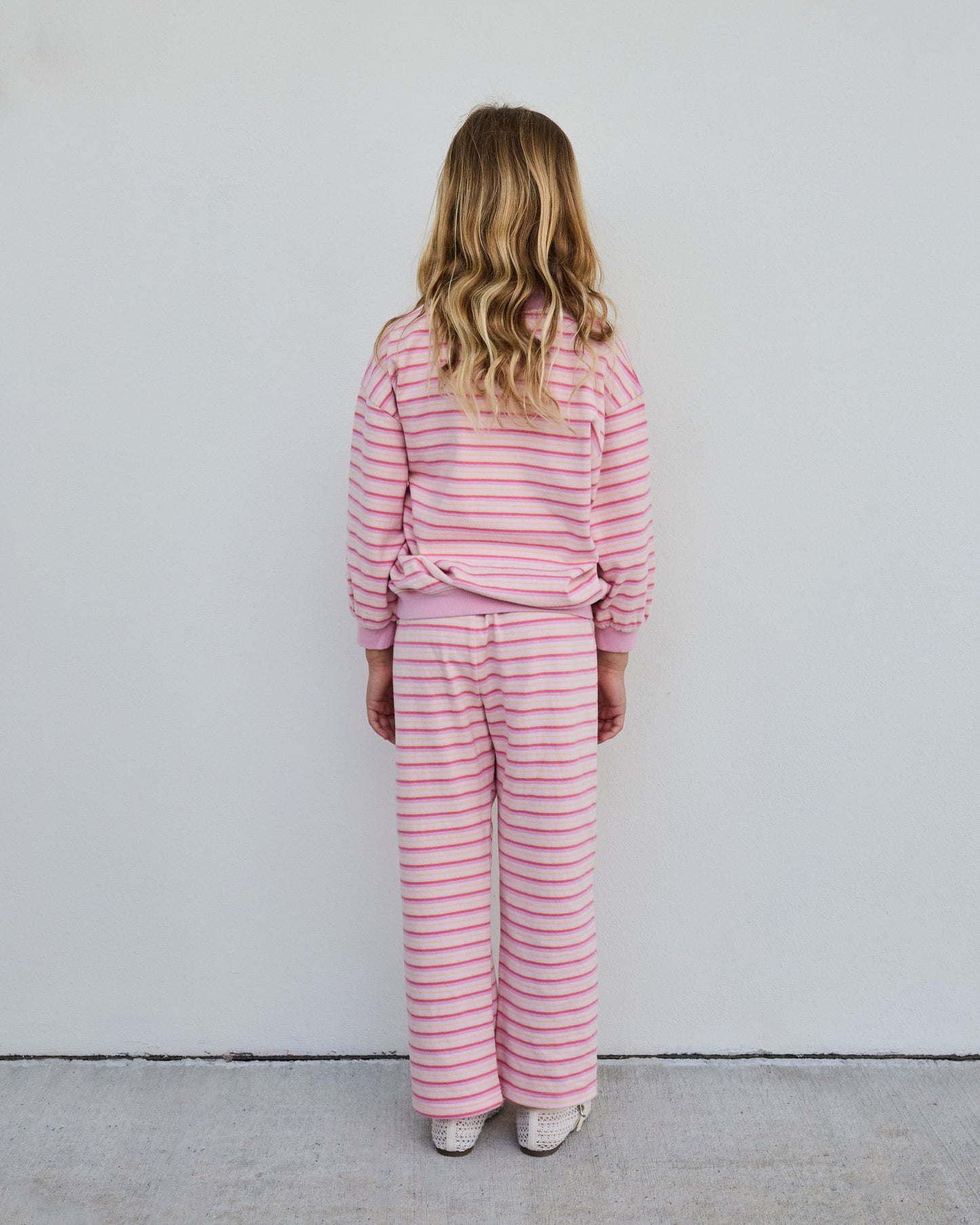 Kids Stripe Mockneck Pullover - It's A Girl Stripe