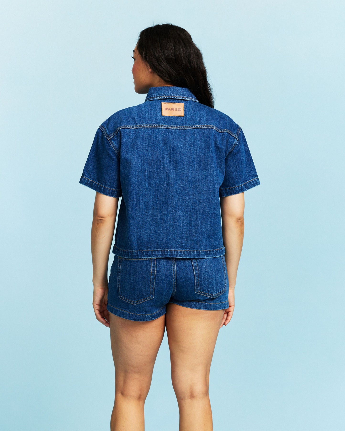 Denim Mini Shorts - Medium Wash