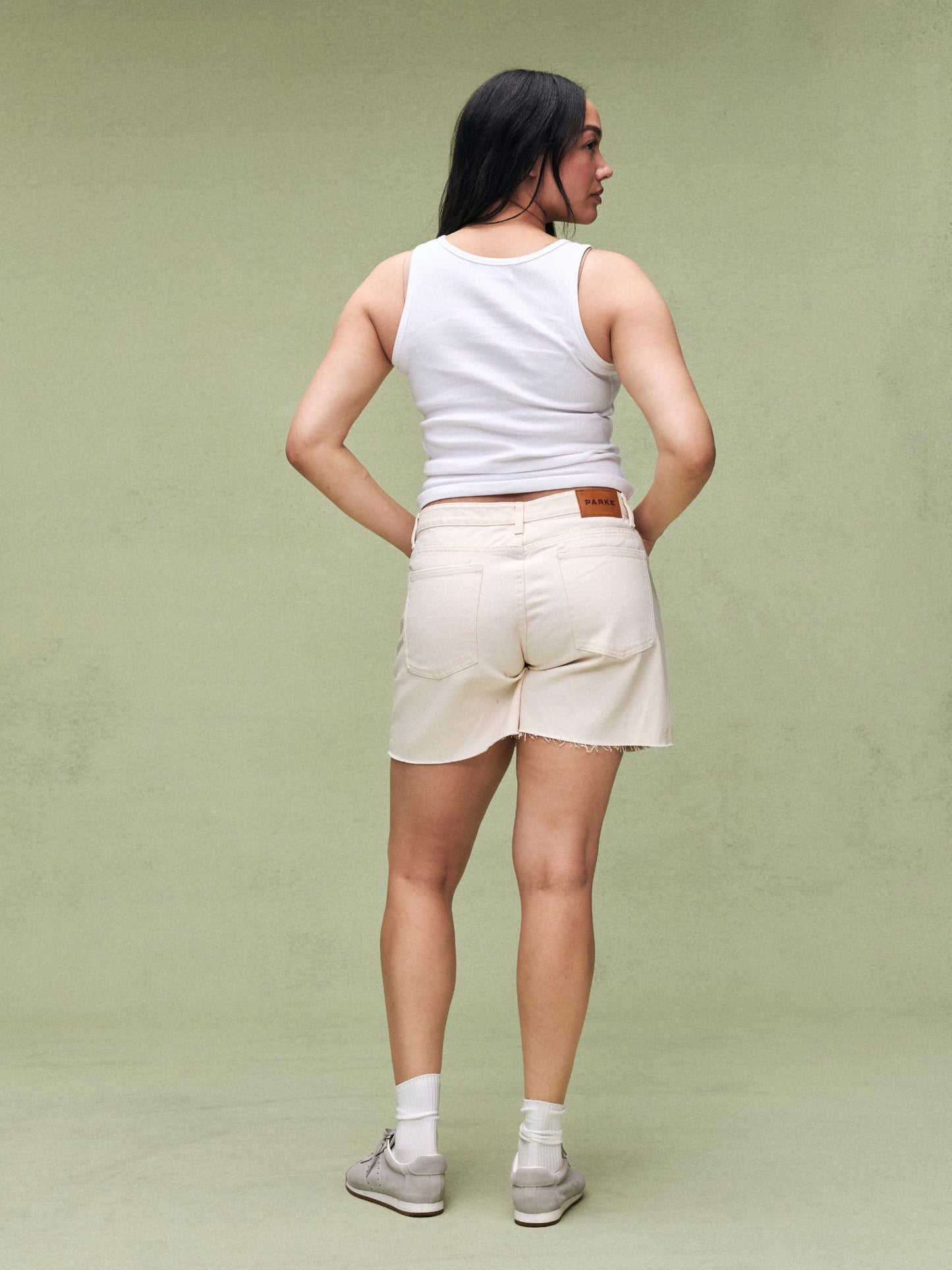 Long Baggy Shorts - Cream