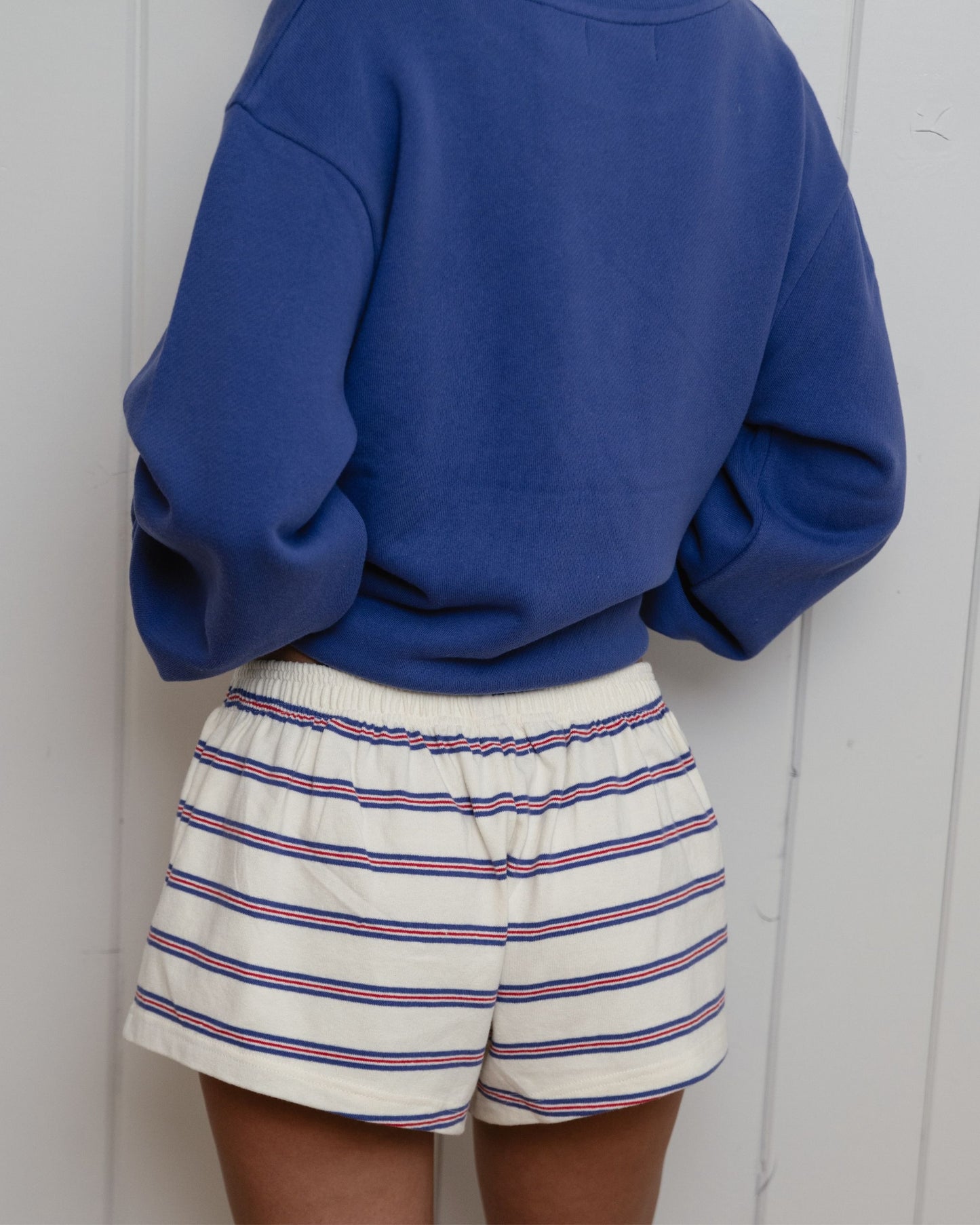 Patched Cotton Boxer Shorts - Anchor Stripe