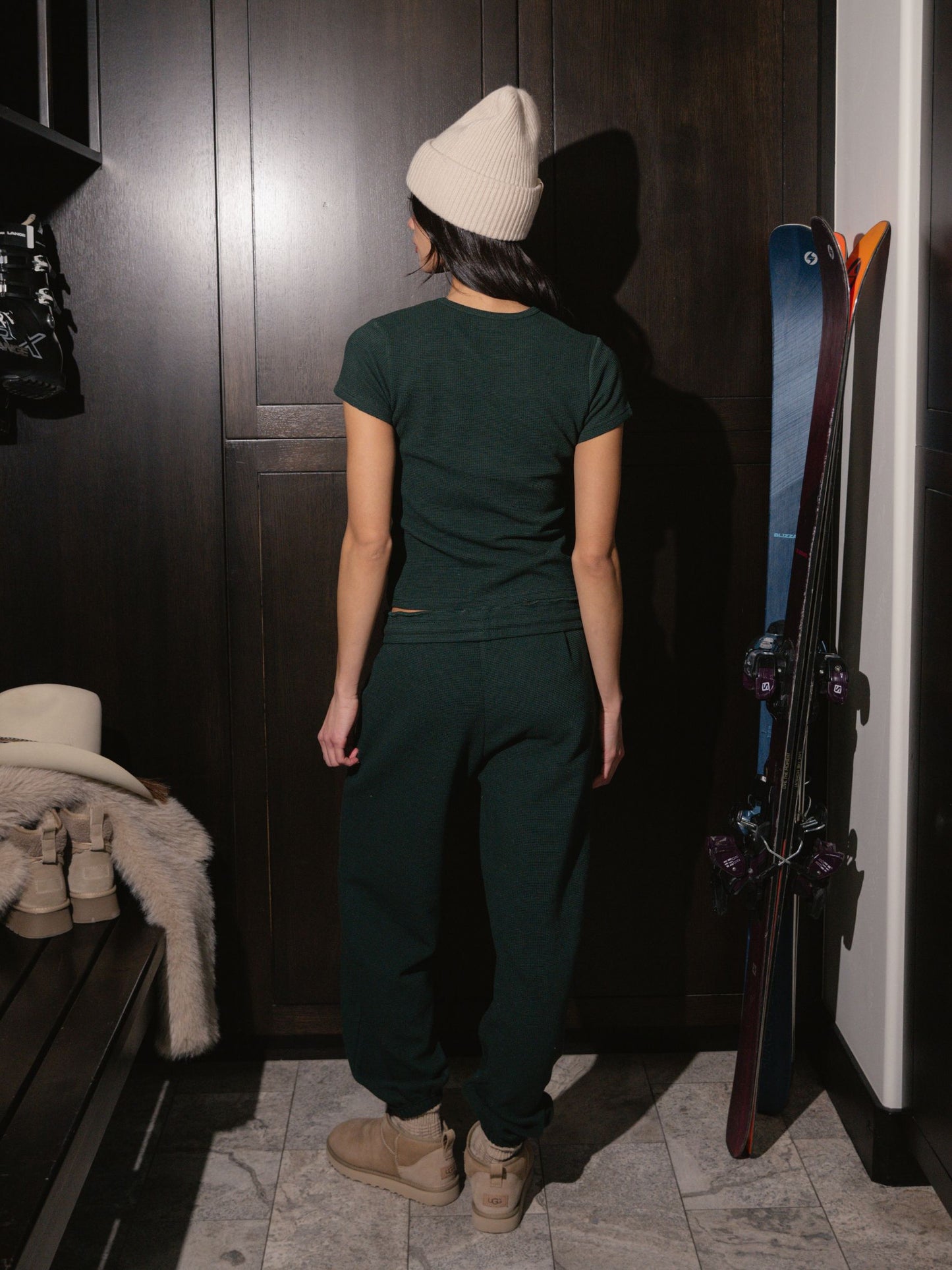 Waffle Unisex Pants - Forest