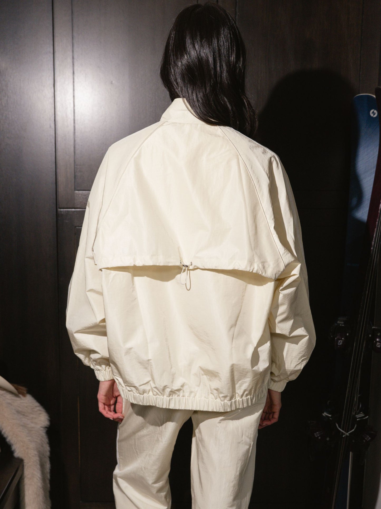 Varsity Nylon Jacket - Buttercream