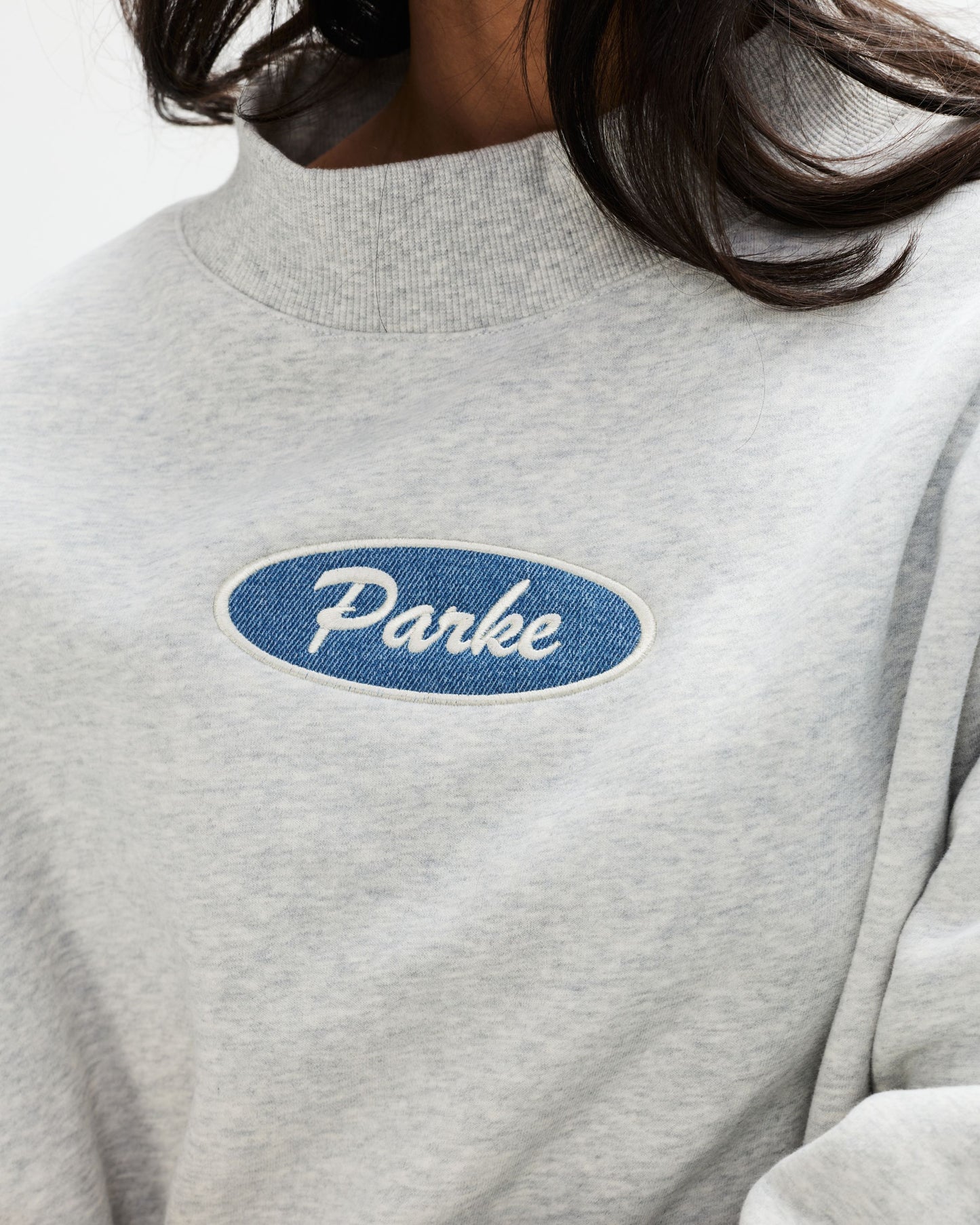Signature Patch Mockneck - Classic Grey
