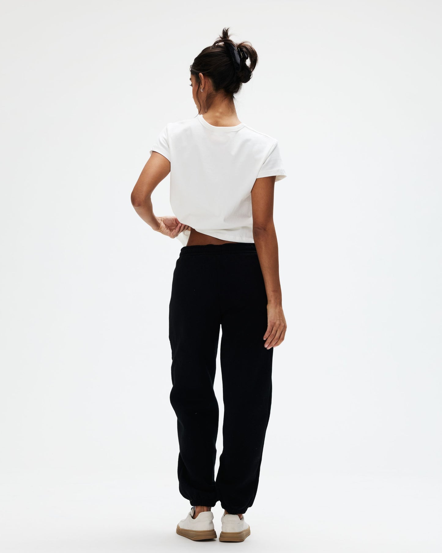 Drawstring Unisex Sweatpants - Black