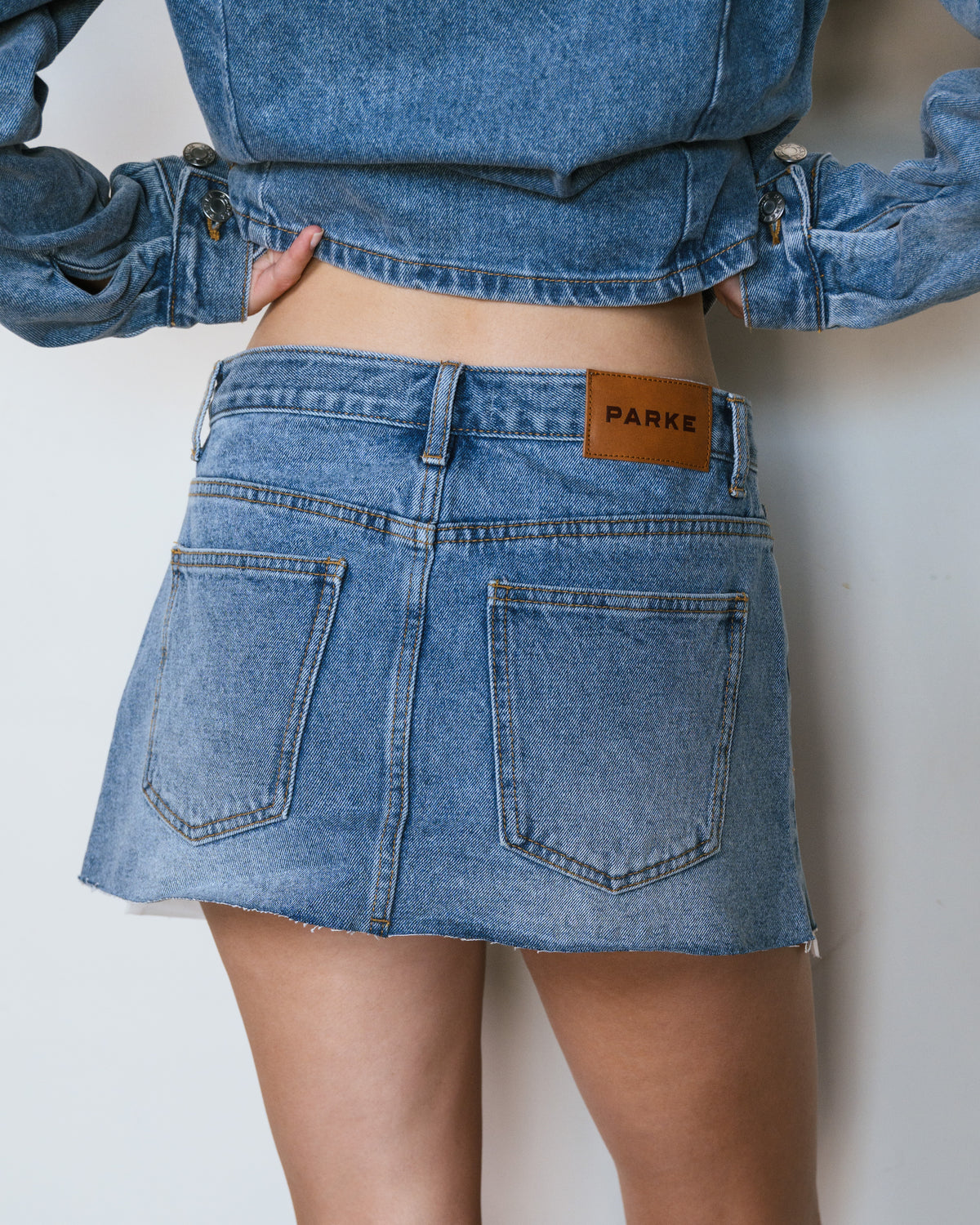 Denim Mini Skirt - Vintage Wash