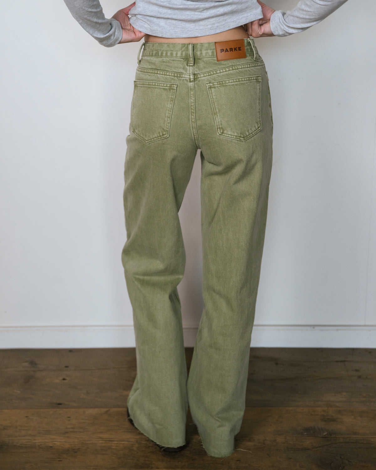 Low Rise Baggy Jeans - Moss