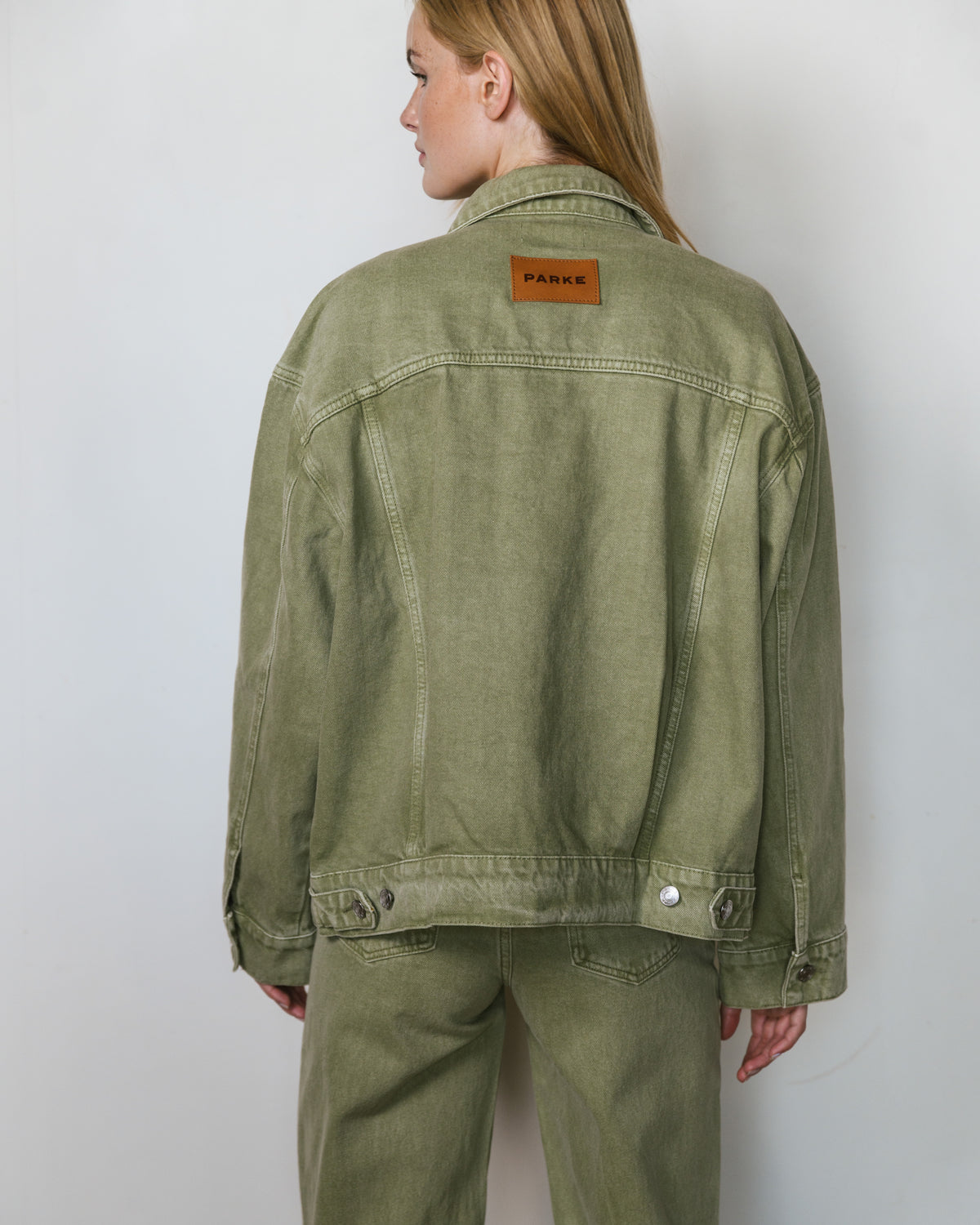 Oversized Denim Jacket - Moss