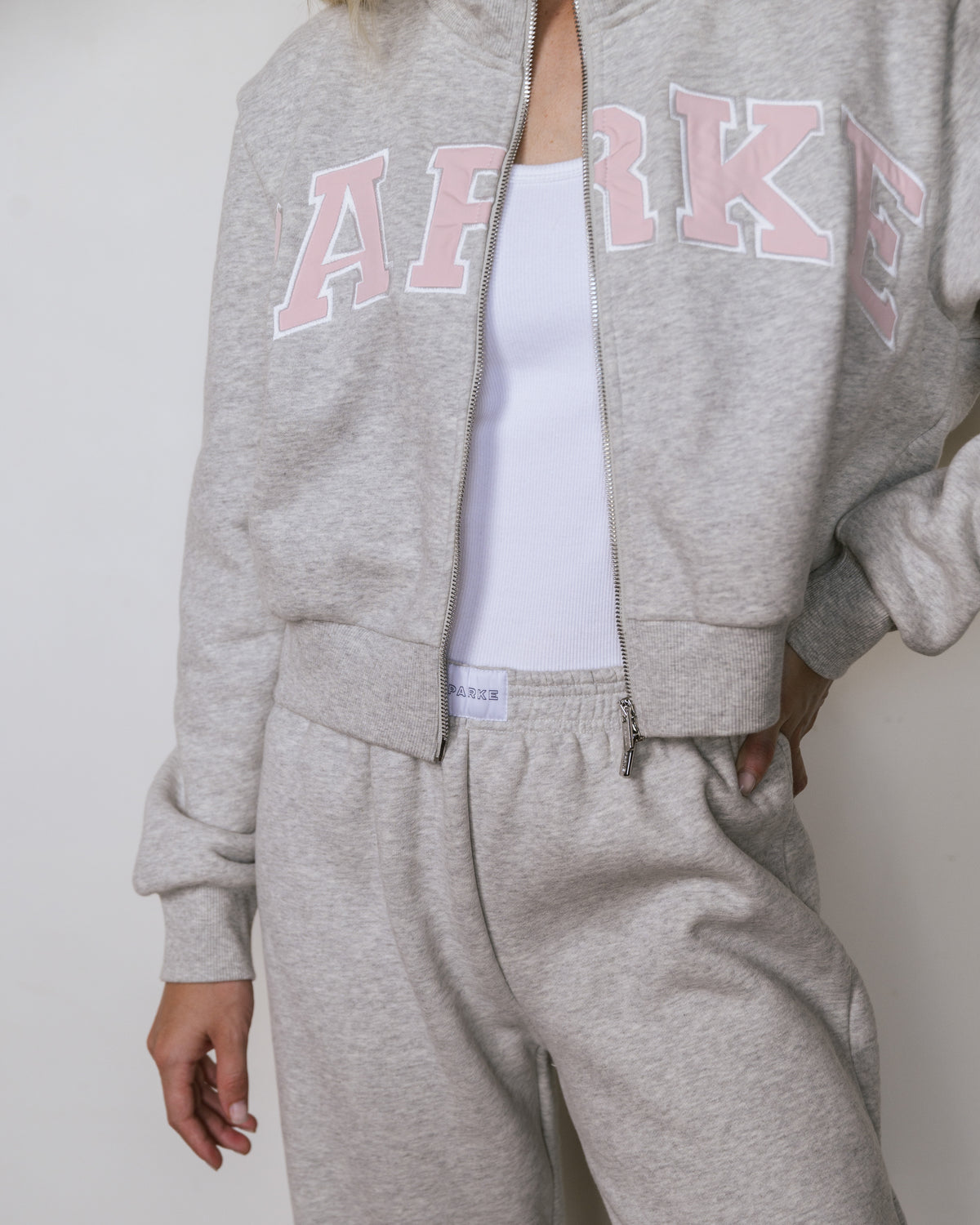 Zip Up Varsity Mockneck - Fawn