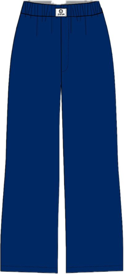 cotton boxer pants flat lay -denim