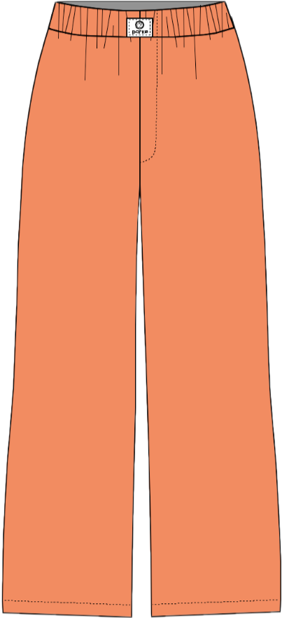 cotton boxer pants flat lay -creamsicle