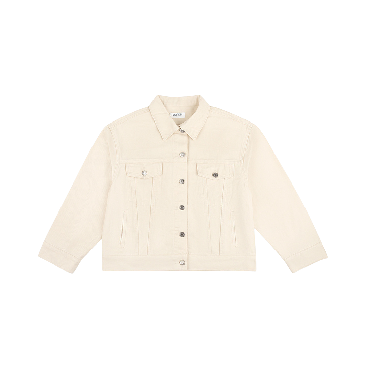 Oversized Denim Jacket - Cream – PARKE