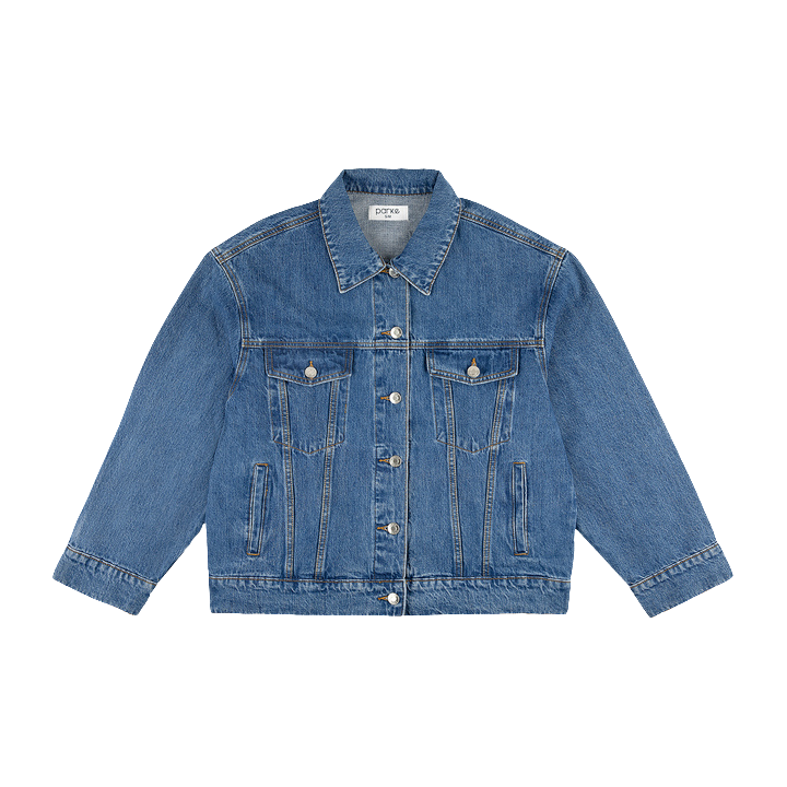 Oversized Denim Jacket - Medium Wash – PARKE