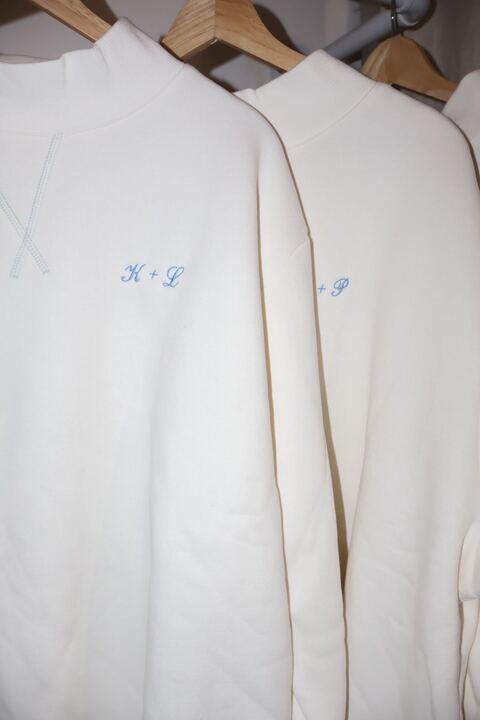 Embroidered Bridal Classic Mockneck - Pale Blue