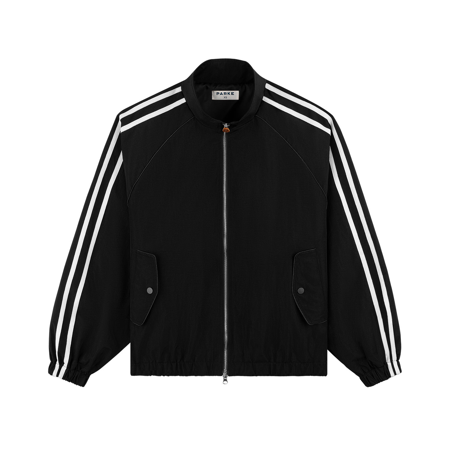 Sport Stripe Nylon Jacket - Black – PARKE