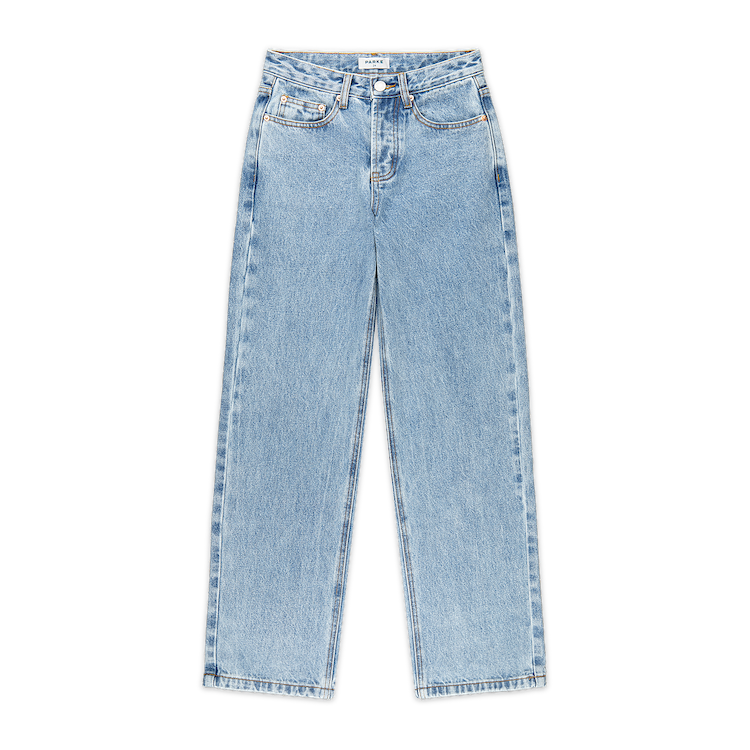 classic straight jean flat lay -vintage wash