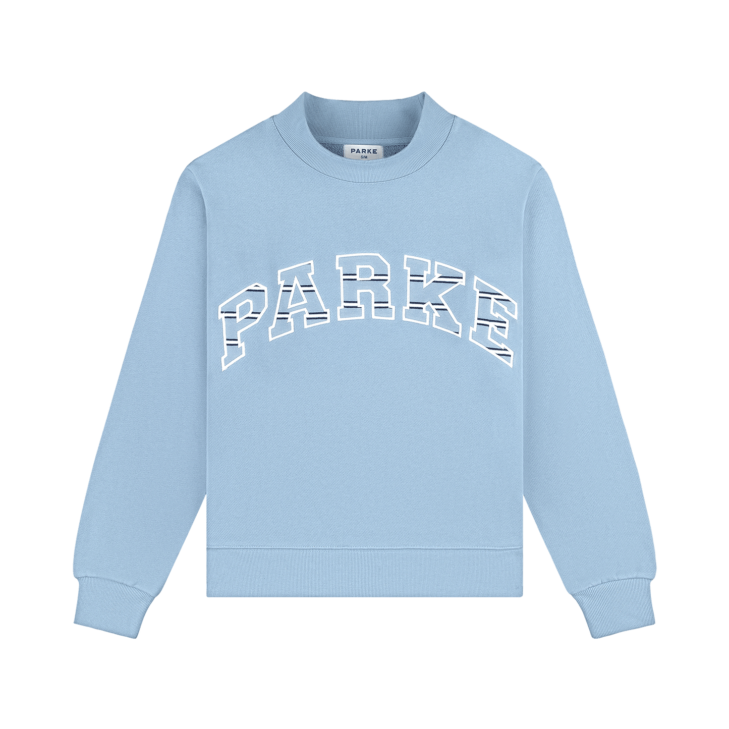 Maggie & Emma Heritage Varsity Mockneck -sky