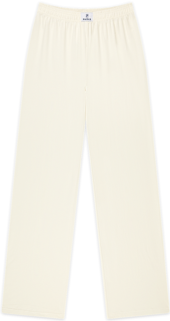 cotton boxer pant flat lay -cream