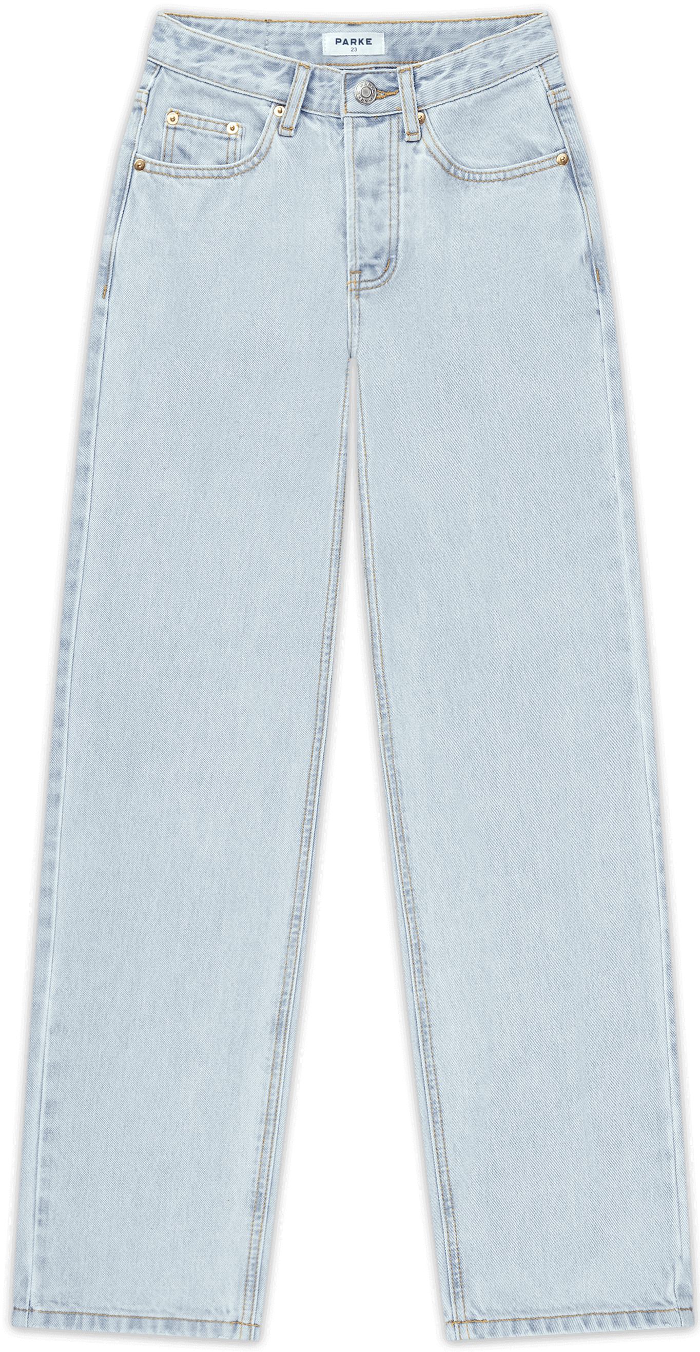 classic straight jean flat lay -light wash