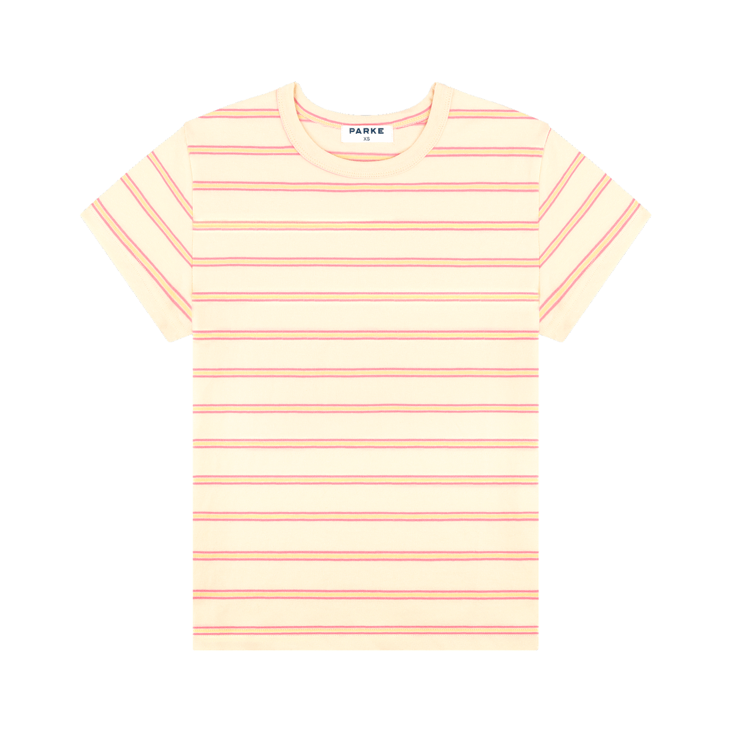 flat lay striped tee -cream stripe