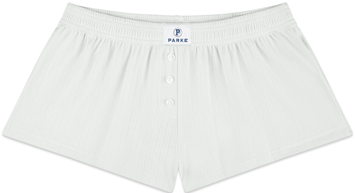 pointelle short flat lay -something blue