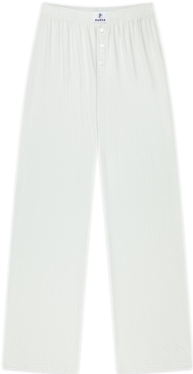 pointelle pant flat lay -something blue