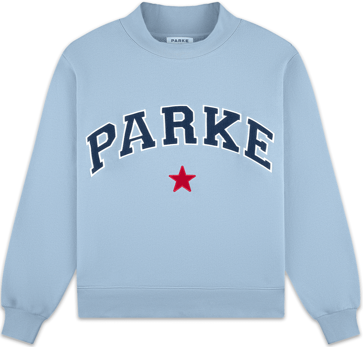coastal star varsity mockneck flat lay -sky