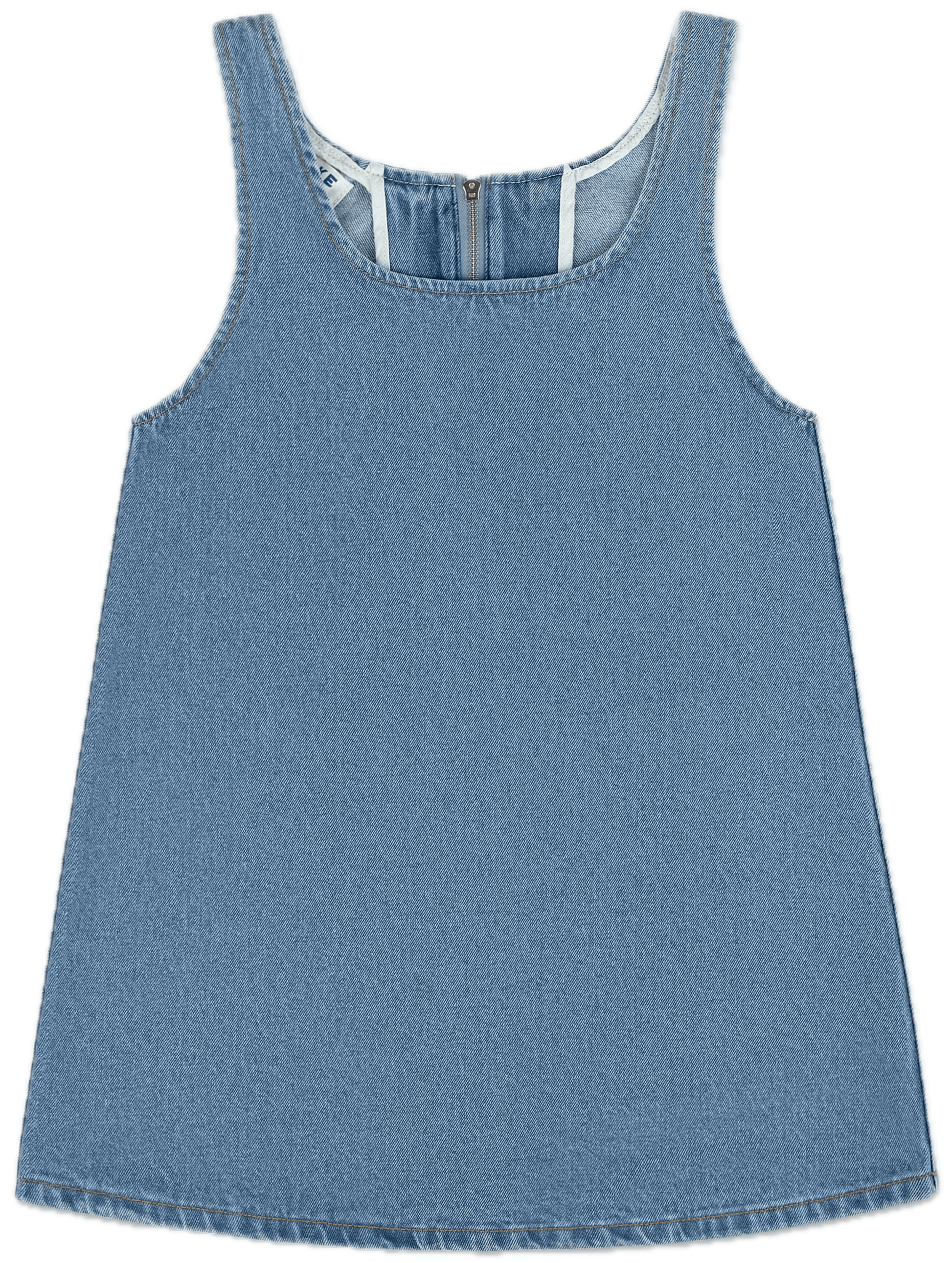 denim mini dress flat lay -vintage wash